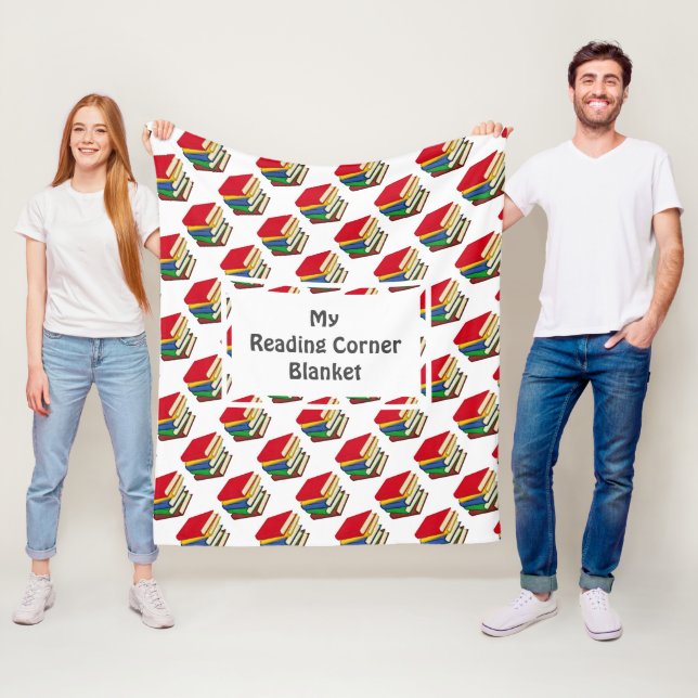 Personalized READING CORNER BOOKS Fleece Blanket (In Situ)