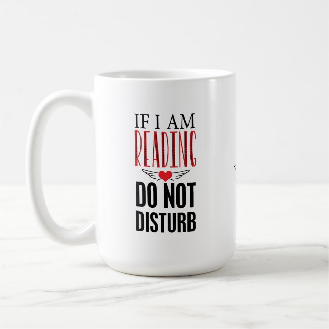 Personalized Reading Do Not Disturb Message Mug (Left)