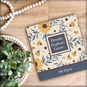 Personalized Reading Group Daisy Floral Teacher 3 Ring Binder