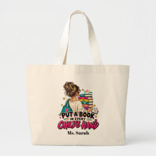 Personalized Reading Teacher Gift Tote Bag