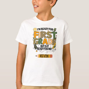 Personalized Ready For First Grade T-Shirt