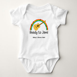 Personalized Ready to Jam Guitar Baby Bodysuit