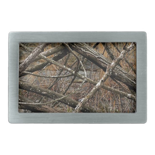 Personalized Real Camo / Camouflage (customizable) Rectangular Belt Buckle (Front)