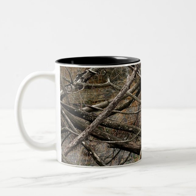 Personalized Real Camo / Camouflage (customizable) Two-Tone Coffee Mug (Left)