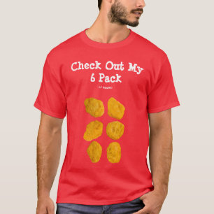 Personalized Real Chicken Nuggets Funny 6 Pack Abs T-Shirt