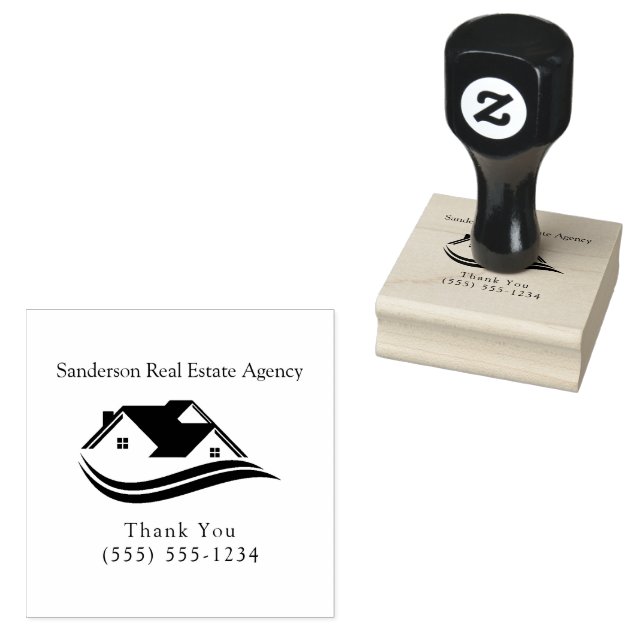 Personalized Real Estate Agency Thank You  Rubber Stamp (Stamped)