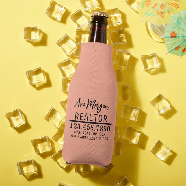 Personalized Real Estate Agent Gift Bottle Cooler (In Situ Summer)