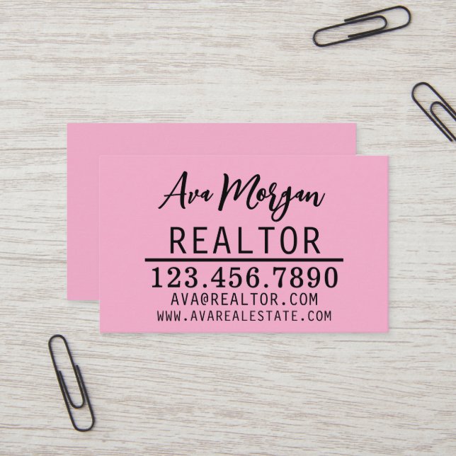 Personalized Real Estate Agent Gift Business Card (Front/Back In Situ)