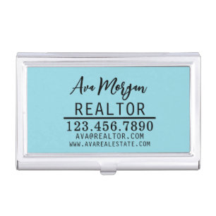 Personalized Real Estate Agent Gift Business Card Case