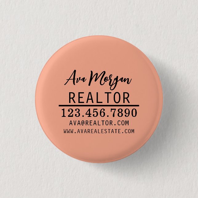 Personalized Real Estate Agent Gift Button (Front)