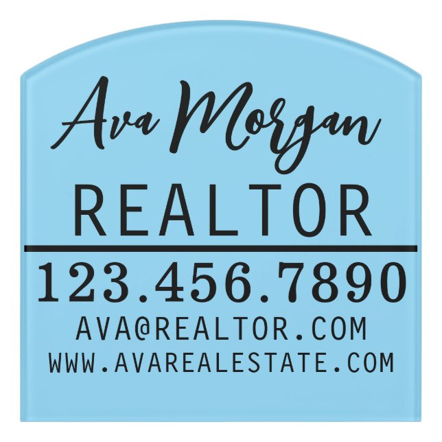 Personalized Real Estate Agent Gift Door Sign (Contour Front)