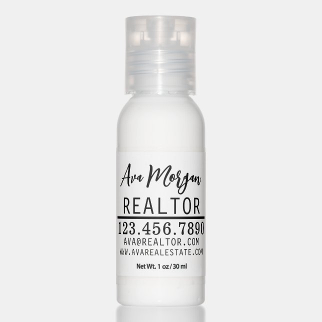 Personalized Real Estate Agent Gift Hand Lotion (Front)