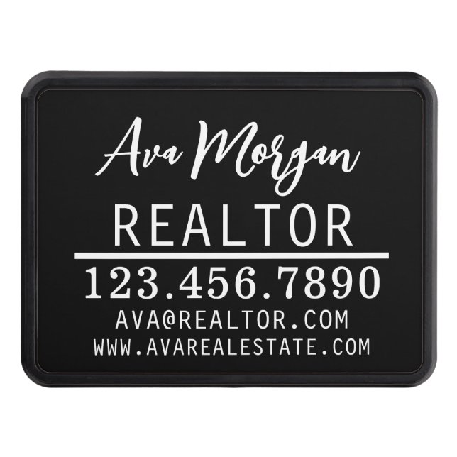 Personalized Real Estate Agent Gift Hitch Cover (Front)
