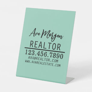 Personalized Real Estate Agent Gift Pedestal Sign