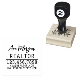 Personalized Real Estate Agent Gift Rubber Stamp