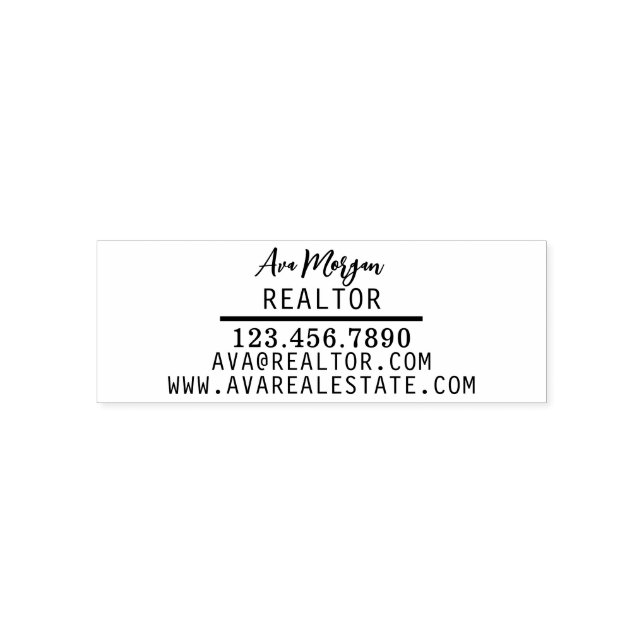 Personalized Real Estate Agent Gift Self-inking Stamp (Design)