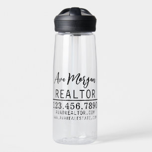 Personalized Real Estate Agent Gift Water Bottle