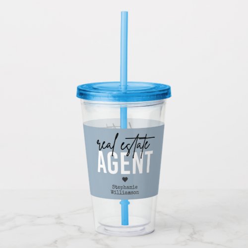 Personalized Real Estate Agent Gifts for Realtor Acrylic Tumbler