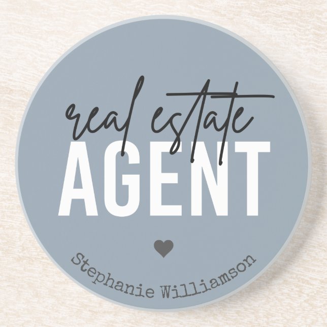 Personalized Real Estate Agent Gifts for Realtor Coaster (Front)