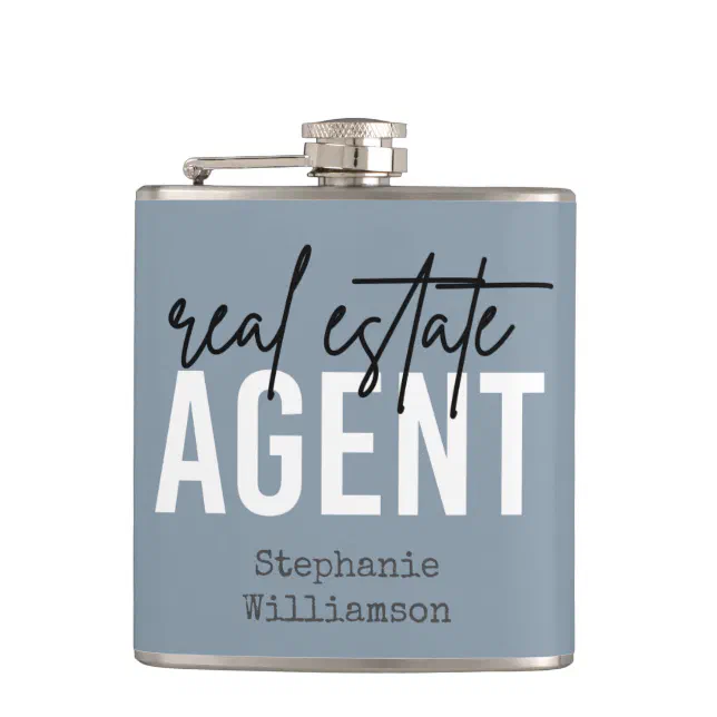 Personalized Real Estate Agent Gifts for Realtor Flask Zazzle