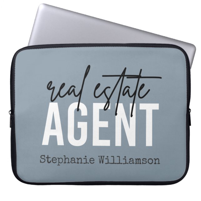 Personalized Real Estate Agent Gifts for Realtor  Laptop Sleeve (Front)