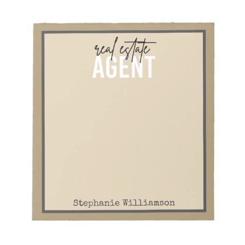 Personalized Real Estate Agent Gifts for Realtor Notepad