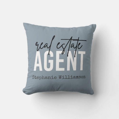 Personalized Real Estate Agent Gifts for Realtor  Throw Pillow