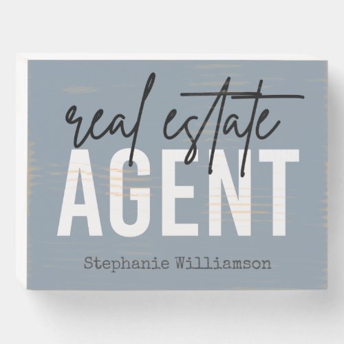 Personalized Real Estate Agent Gifts for Realtor Wooden Box Sign