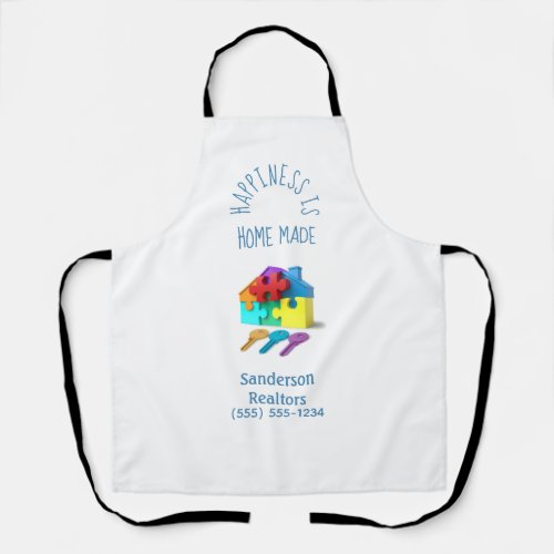 Personalized Real Estate Agent House Promotional Apron