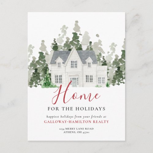 Personalized Real Estate Holiday Postcard