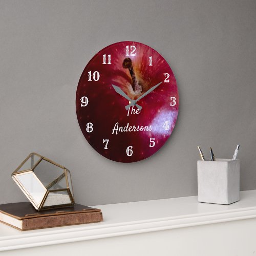 Personalized Realistic Apple Large Clock