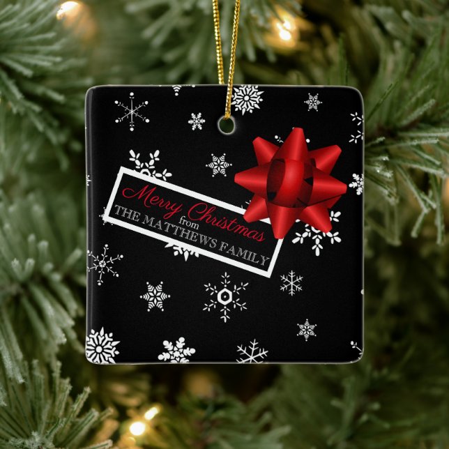 Personalized Realistic Simulated Christmas Gift Ceramic Ornament (Tree)