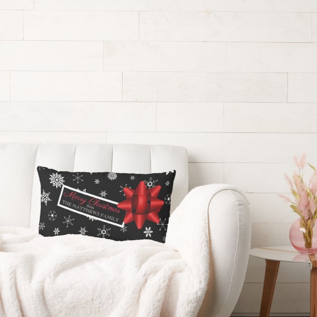 Personalized Realistic Simulated Christmas Gift Lumbar Pillow (Couch)