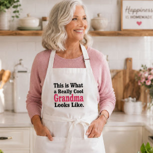 Personalized Really Cool Grandma Looks Like Apron