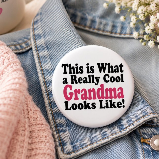 Personalized Really Cool Grandma Looks Like Button (Creator Uploaded)