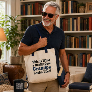 Personalized Really Cool Grandpa Looks Like Tote Bag
