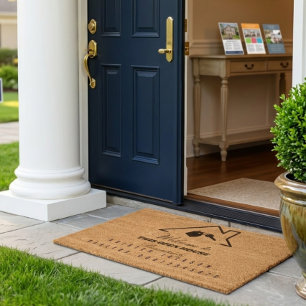 Personalized realtor open house  fiber doormat