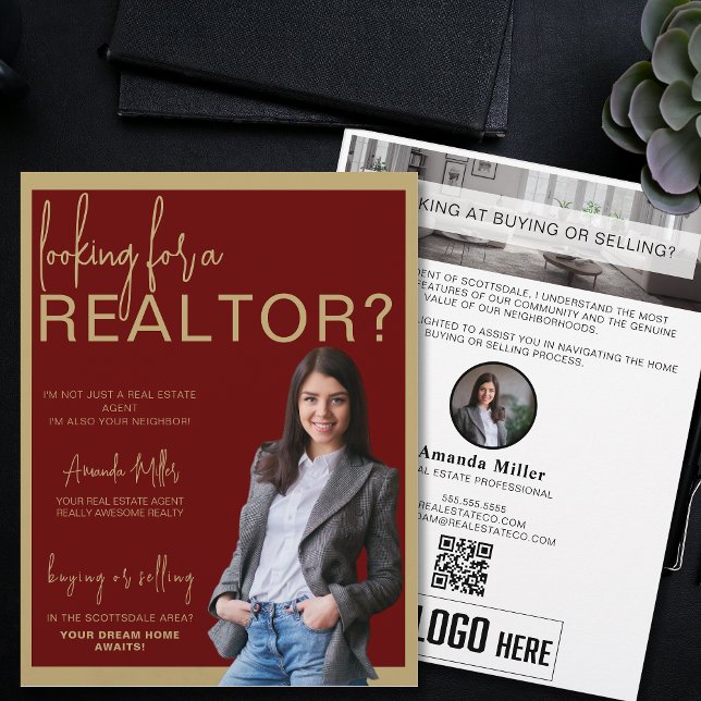 Personalized Realtor QR Code Real Estate Marketing Flyer (Creator Uploaded)