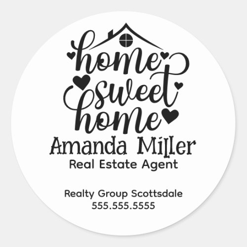 Personalized Realtor Real Estate Agent Open House Classic Round Sticker