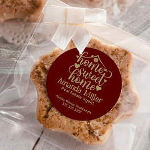 Personalized Realtor Real Estate Agent Open House  Classic Round Sticker