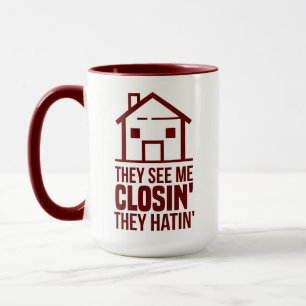 Personalized Realtor They See Me Closing Gag Mug