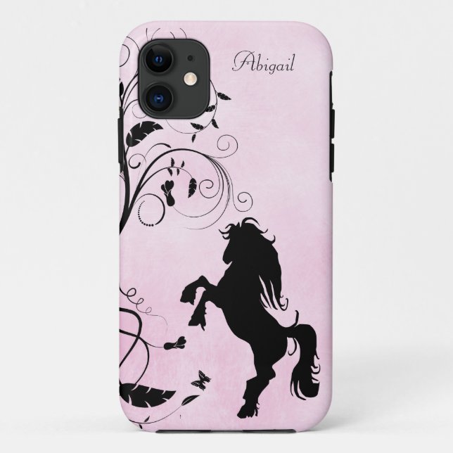Personalized Rearing Horse iPhone 5 Case (Back)