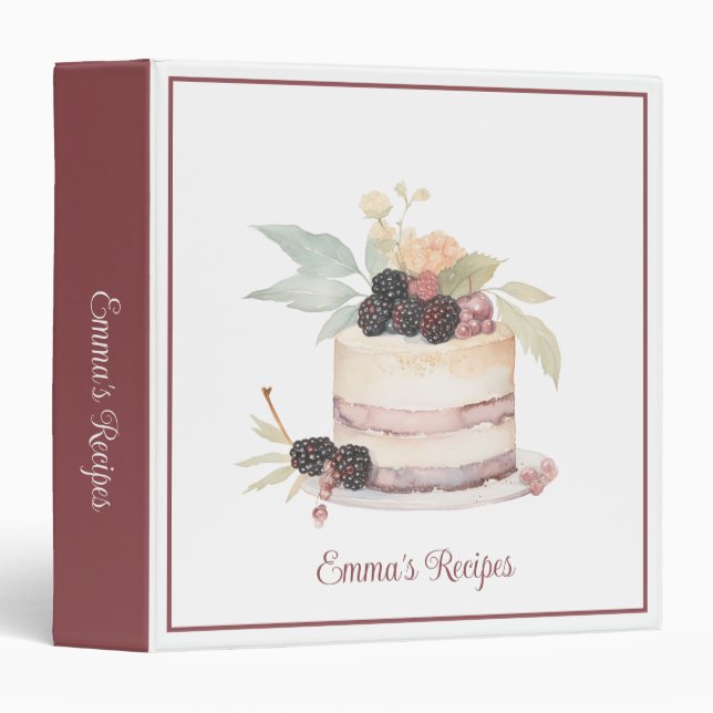 Personalized Recipe  3 Ring Binder (Front/Spine)