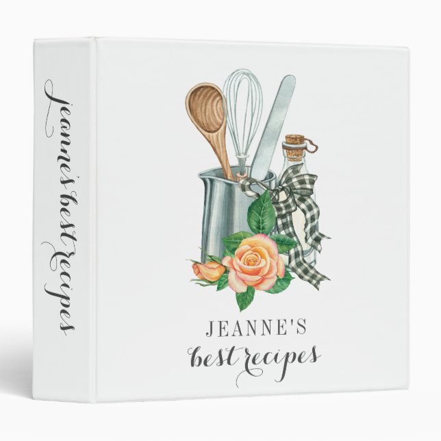 Personalized Recipe 3 Ring Binder (Front/Spine)