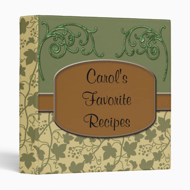 Personalized Recipe Binder (Front/Spine)