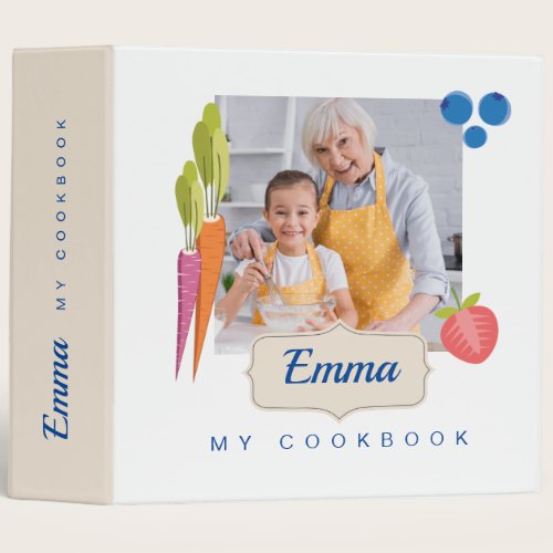 Personalized Recipe Binder (Add Your Photo) 