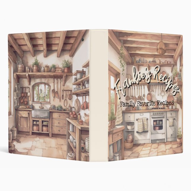 Personalized Recipe Binder/Cookbook 3 Ring Binder (Background)