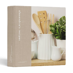 Personalized Recipe Binder Custom Utensils Photo