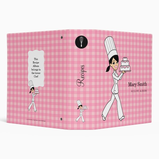 Personalized Recipe Binder for Girls (Background)