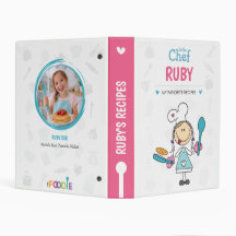 Personalized Recipe Binder for Girls with Photo
